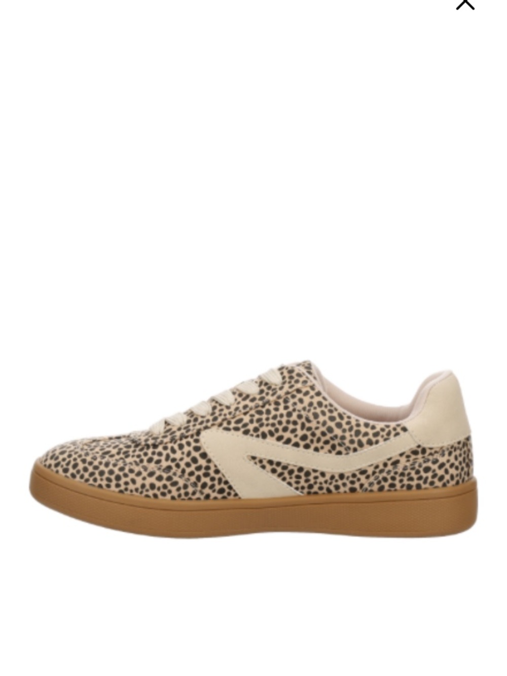 Dolce Vita Beige Cheetah Print Sneakers with Gum Sole Size 6